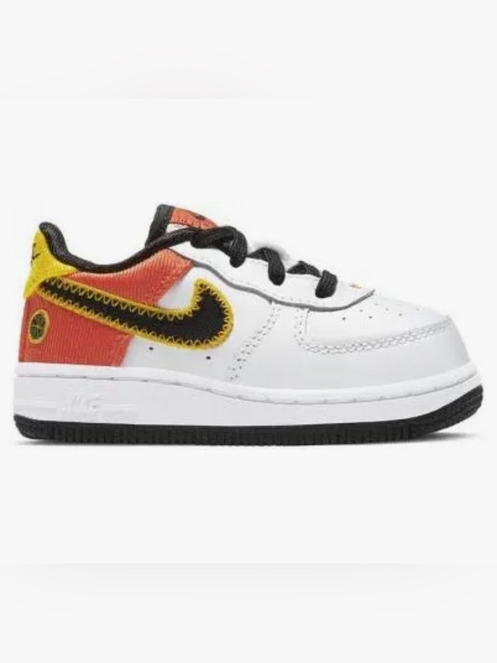 Nike Force 1 LV8 (TD) White/Black/ Orange Flash 🧡